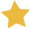 Image of a simple 5 point star in bright yellow.